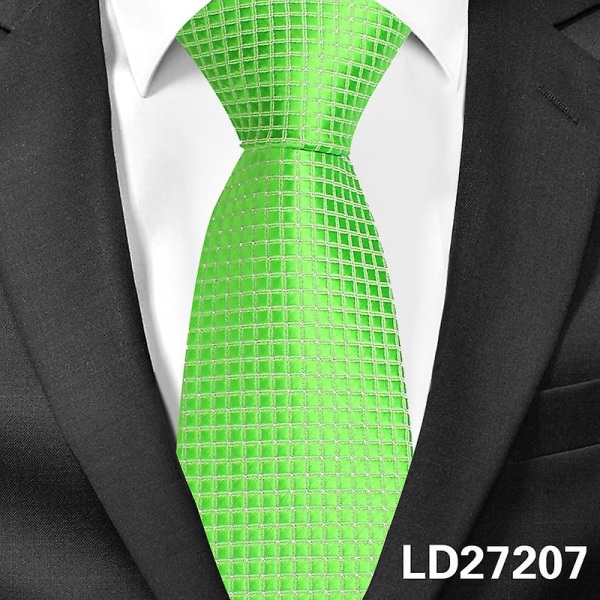 Klassiske plaid halsbånd til mænd Casual jakkesæt Slips Gravatas Stripe Blue Herre slips til business bryllup 8 cm bredde mænd slips LD27207