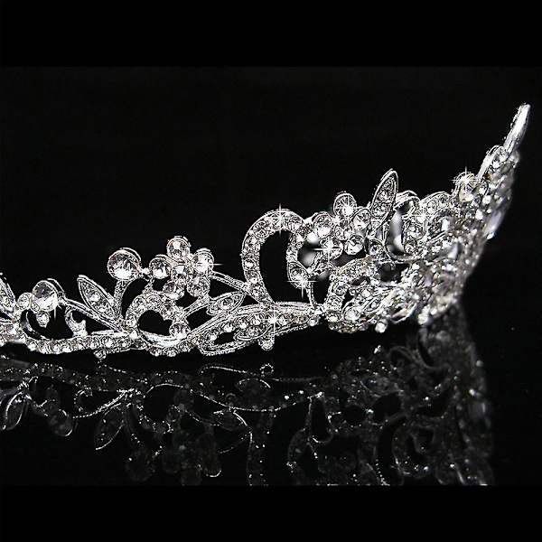 Princess Bridal Crystal Bröllop Hår Tiara Rhinestone Crown Party