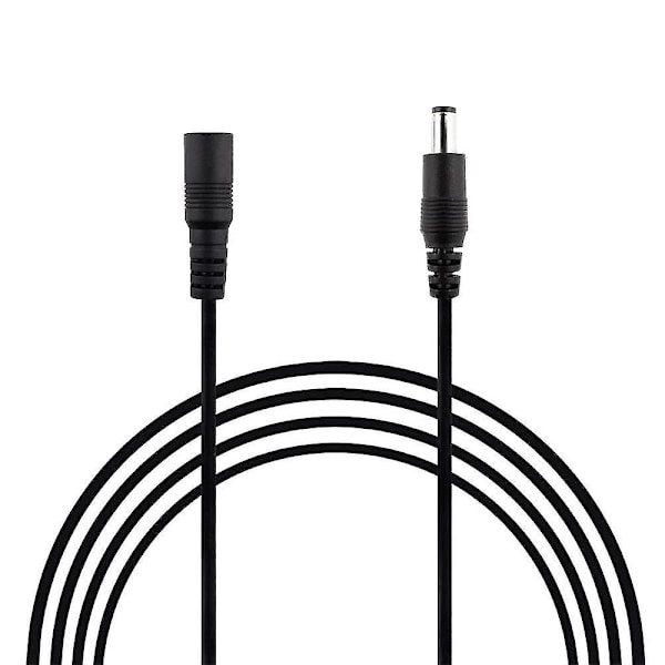 DC 12v Strømadapter Skjøteledning Skjøteledning 2M Sort 2M Black