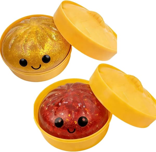 【BQ】Glänsande Dumpling Mjuk och Söt Leksakslåda - Stresslindrande Fingertopps Sensorisk Play-Doh 2pcs-e