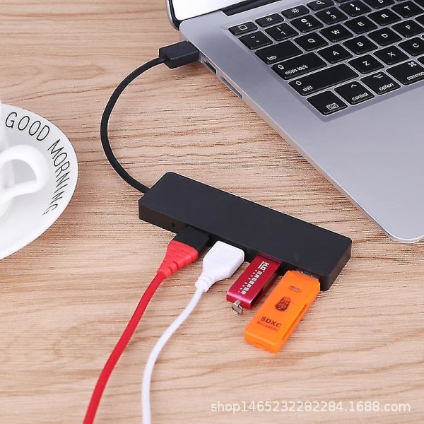 USB keskitin, 4-porttinen USB 3.0 -keskitin, erittäin ohut kannettava datakeskitin Sopii kannettavaan tietokoneeseen, kannettavaan tietokoneeseen, USB muistitikkuihin