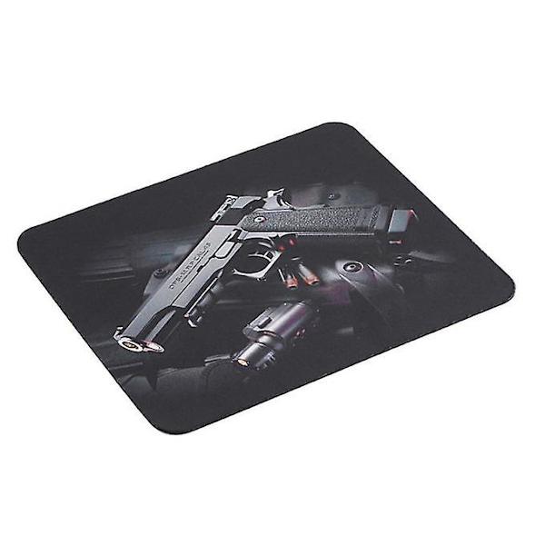 Gun Pattern Anti-slip Bärbar dator Mössmatta Musmatta för optisk lasermus