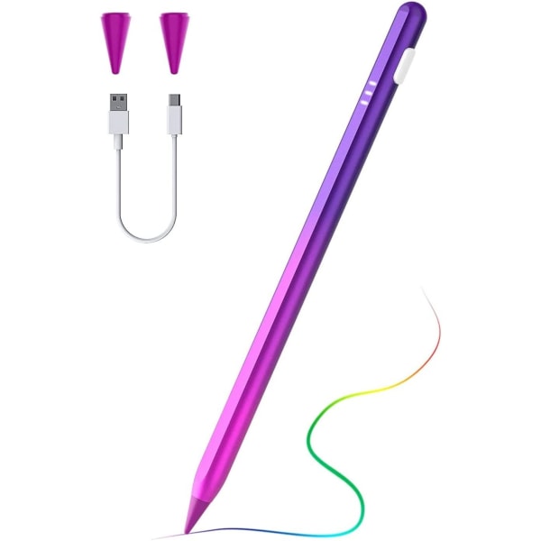 Nettbrett Stylus For 2022 iPad 10/9/8/7/6th Generation, Purple Gradient -