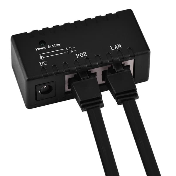 Power over Ethernet -jakaja - Musta