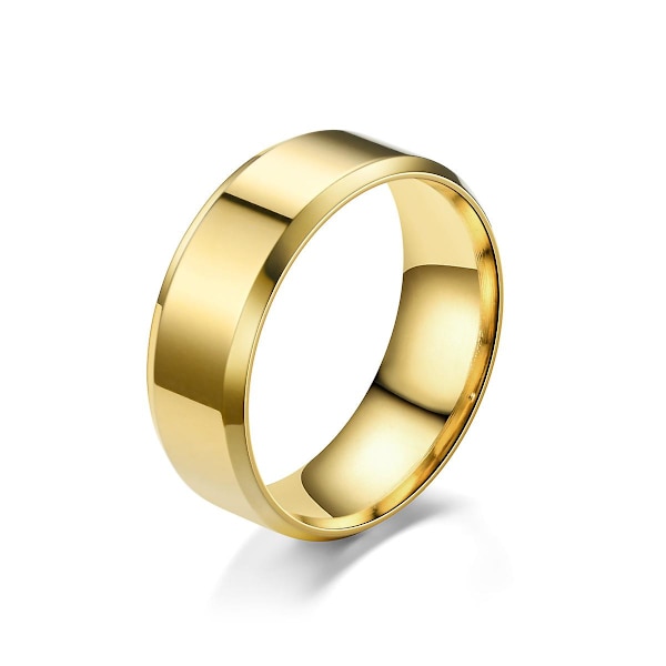 Mode 8mm titan stålring 12 roséguld 12 rose gold