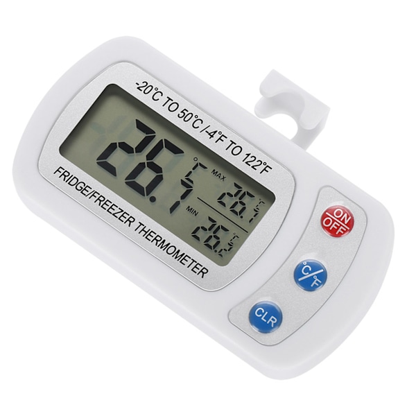 Stor LCD Digital Termometer for Kjøleskap og Frysere med Justerbar Stativ/Henger