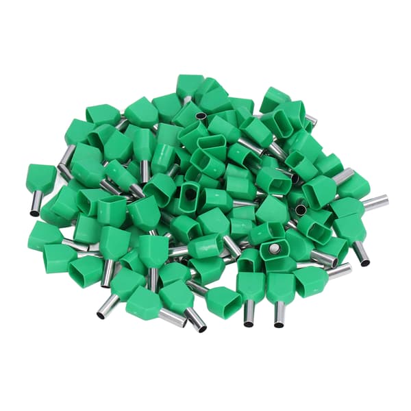 100 st Isolerade Sladdstift Ändhylsa Koppar PVC Förisolerade Ändar Kallpressade Terminaler
