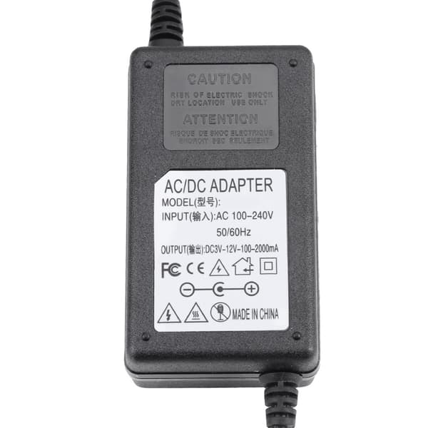 AC til DC-adapter 3-12V 2A justerbar strømforsyning motorhastighetskontroller med amerikansk plugg 110-240V
