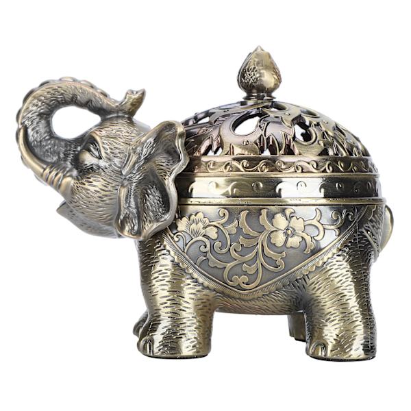 Elefantformad rökelsebrännare Aromaterapi Ornament för vardagsrum Entré Sovrum (Brons)