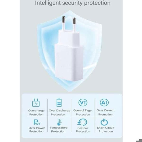 USB-laddare med nätadapter - 2-pack - 5V/1A - Kompatibel med telefoner, e-läsare, hörlurar, klockor