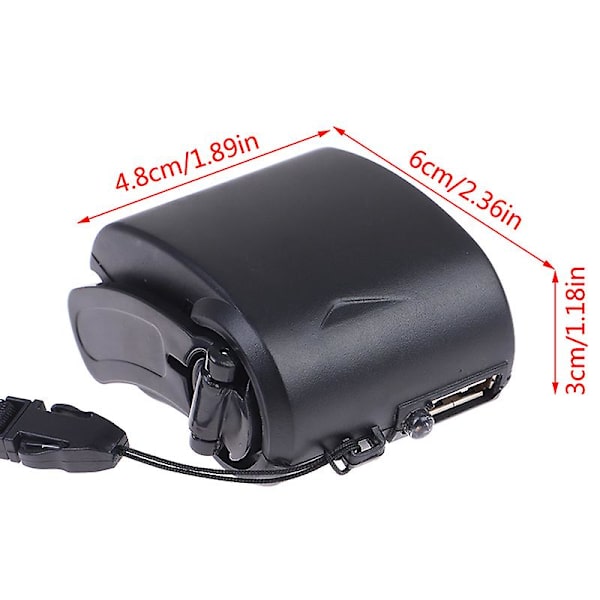Miniladdare Handvev USB Mobiltelefon Utomhus Nödcamping Vandring Edc Reseladdare Campingutrustning Överlevnadsverktyg Black