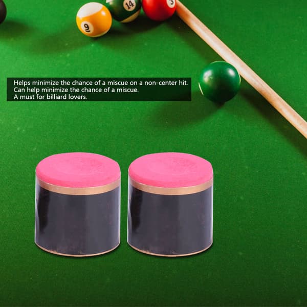 2 stk. Rød Billiard Pool Cue Kritt Snooker Tilbehør