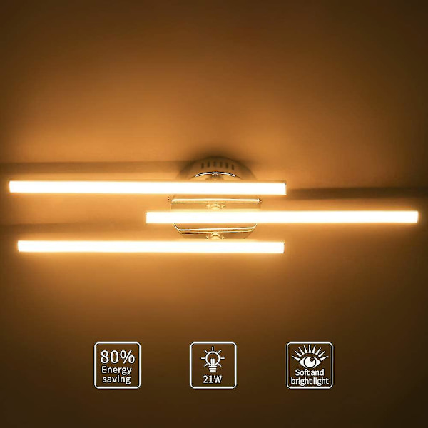 Led loftslys, 21w Moderne Parallel Strip Design Loftslysekrone
