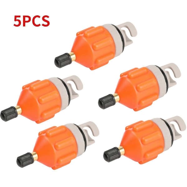 1-10 stk. luftventiladapter holdbar robåd kajak oppustelig pumpeadapter til SUP-board kajakdele tilbehør 5Pcs Orange