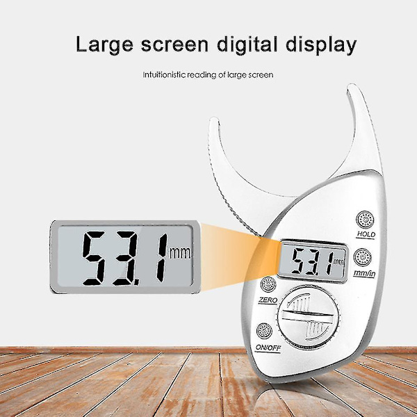 Lcd digital display fettmätningsinstrument Bärbar fettklämma White