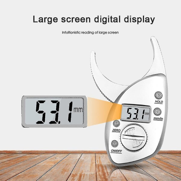LCD digital skjerm fettmåleinstrument Bærbar fettklemme White