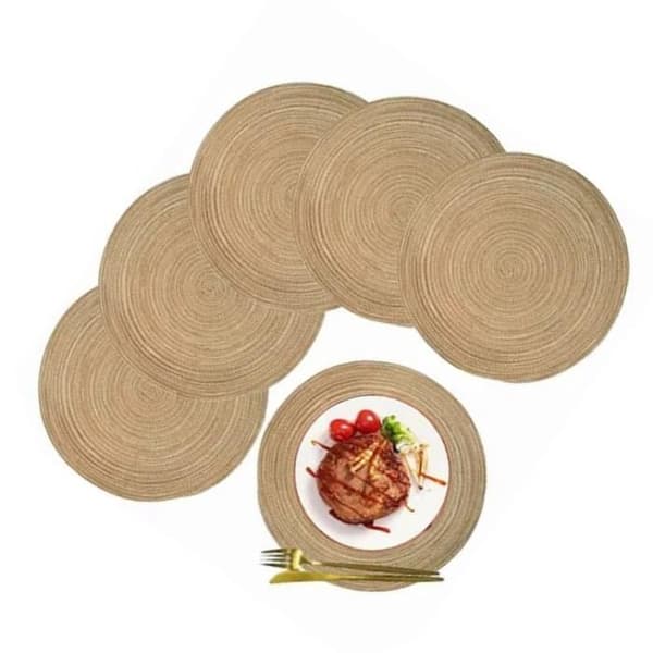 Runda bordstabletter - QIILU - 30 cm - Halkfri - Värmeisolering - Set om 6