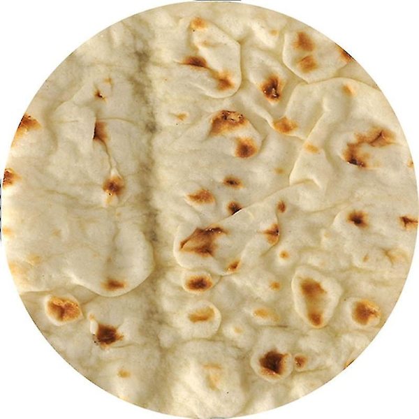 100 cm Wostar Soft Varm Flanell Tortilla Pizza Tæppe 200gsm Rund Form Donut Plane Rejse Bærbart Bærbart Vintertæppe