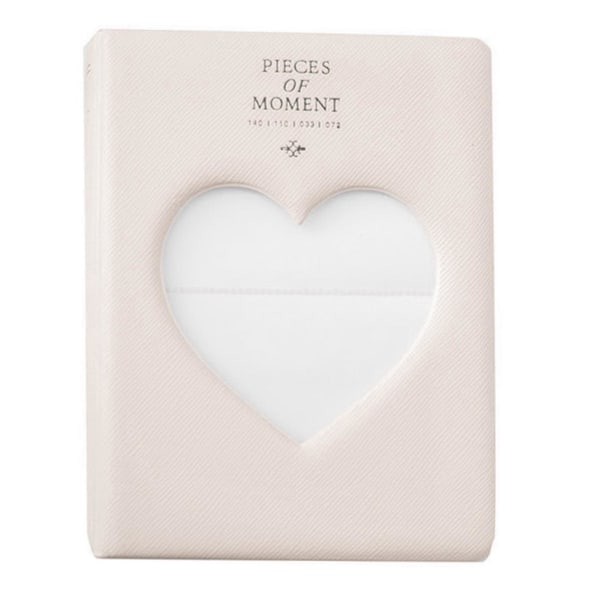 Hollow Heart Pictures Fotoalbum Multipurpose Photocard Binder Holder Card Beige