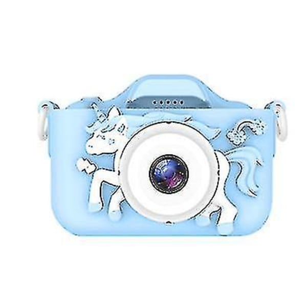 1080p Kids Camera, Unicorn Toddler Camera For Birthday Festival Gift, Digital blue