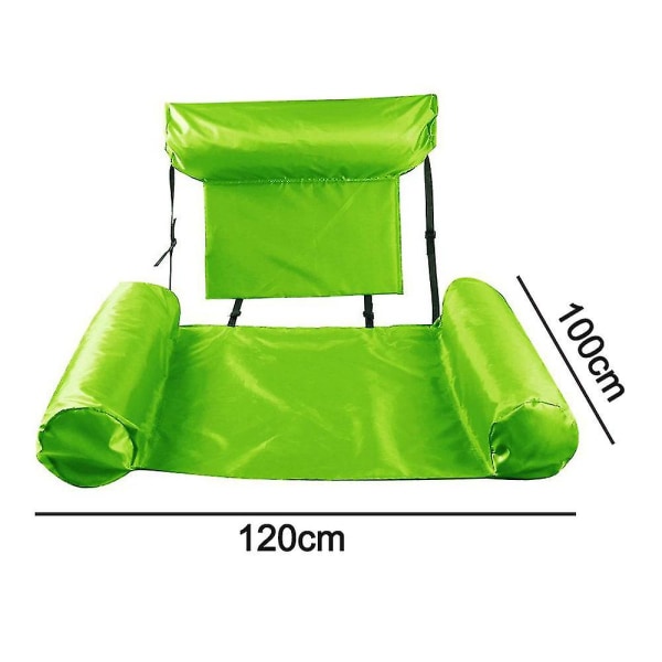 2st vatten flytande hängmatta Uppblåsbar pool Float Lounge Hopfällbar vatten flytande stol Uppblåsbara flottar Solstolssäng för vuxna och barn