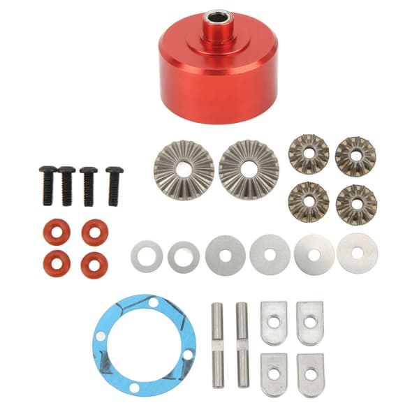 ARRMA 1 7 1 8 Serie Spiral Forreste Bageste Aluminiumslegering Diff Sæt Reservedele Rød