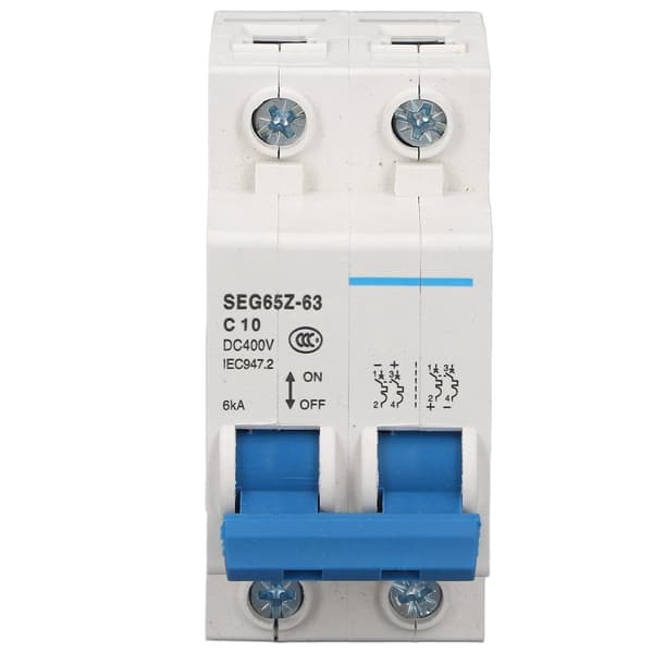 DC Miniature Circuit Breaker 2P 6KA 400V Luftkontakt Solcelle PV System Panel Grid C10 10A