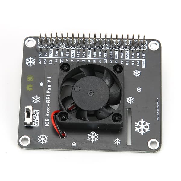 LED kjøleventilator for Raspberry Pi 4B/3B GPIO-utvidelseskort