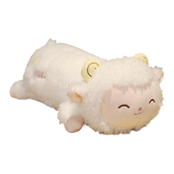 Lam Plysj Hugging Pute Anti-rynke Plysj Material Gave Til Julebursdag White 90cm