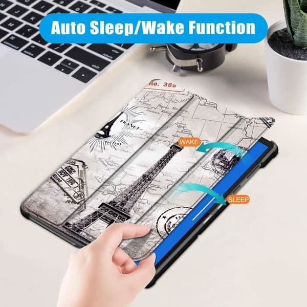 BESKYTTELSE TIL TABLETS - TOUCHSKÆRMSBESKYTTELSE topCASE Eiffel-etui til Lenovo Tab M10 FHD Plus 10.3\" (TB-X606F TB-578)