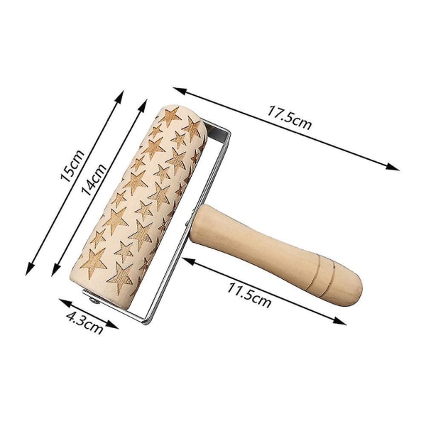 Trækagerulle Rulledej Julegraveret wienerbrødsbagningsværktøj Elk