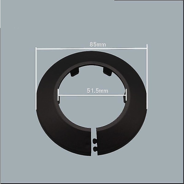 10 stk Rørdekseldekorasjon 16/43/50mm Pp Plast Vannrør skjold Svart 50mm