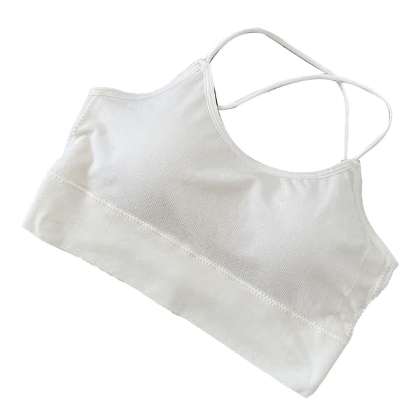 Dam Slim Fit Vadderad Spaghettiband Linne Vit One Size Vardagskläder