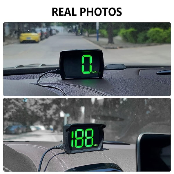 Led Digital Speedometer For Bil, Bil Digital Speed ​​Mph Universal Usb Plug