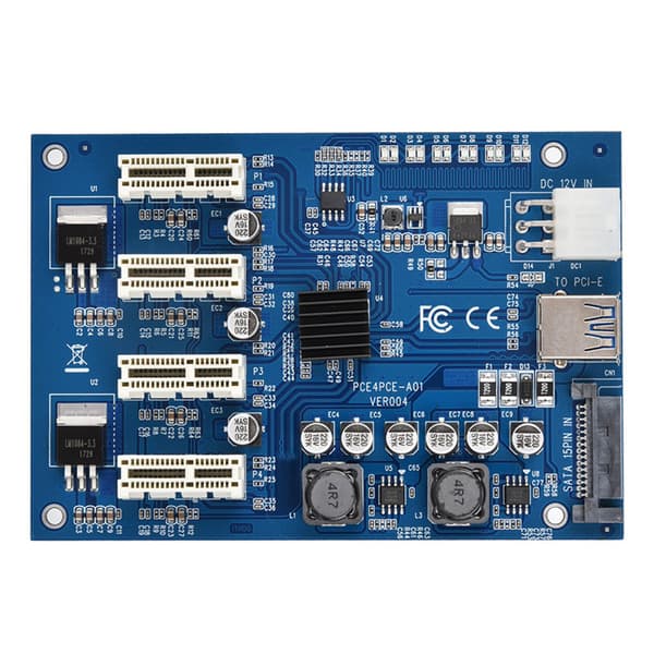 PCI-E 1X til 4X USB3.0 Konverter - Udvidelseskit til Windows