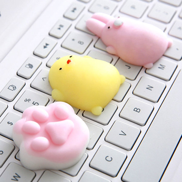 ny stil 100 Models Squeeze Toys Mini Change Color Squishy Cute Animals