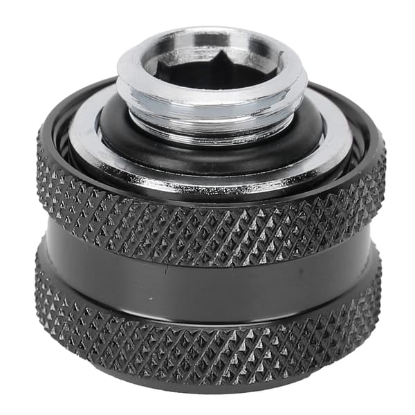 Quick Twist Connector G1/4 Ekstern Gevind Fittings til Computer Vandkøling Hårdt Rør Sort