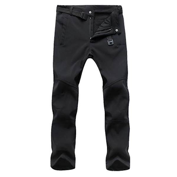 Herr Vattentät Utomhus Vinter Thermal Byxor Vindtäta Byxor För Vandring Skidåkning Black 2XL