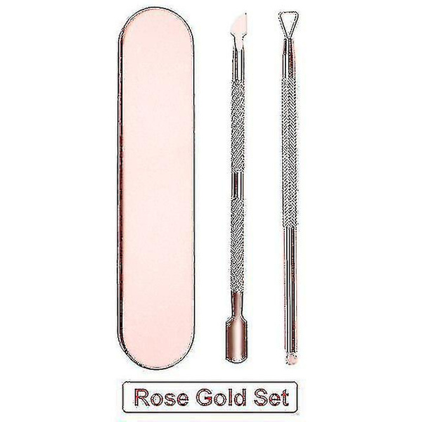 Dubbla ändar Silver Nagel Nagelband Stick Manicure Tool Dual Ended Borttagning...