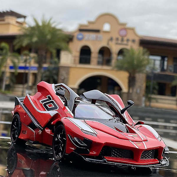 Hhcx-suuri koko 1:24 Ferraris Laferrari Fxxk Evo Alloy Kilpa-automalli Diecast Metal Lelu Ajoneuvot Automalli Simulaatio Lasten Lelu Lahja White