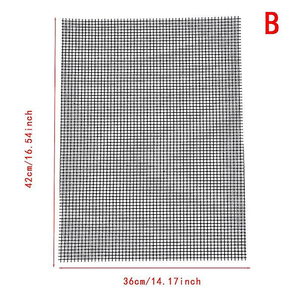 Bbq Grill Pad Mat Non-stick Mesh Net Grill Grill Bagemåtte Sort Ny B