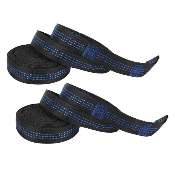 2-pack Starka Hängmattband med Stålkrok Karbinhakar för Camping