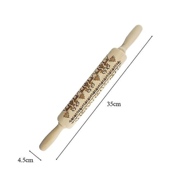 35/43 cm Julhjort präglad kavel Gör själv Pizza Pasta Kaka Kaka Dekorationsverktyg Köksbakstillbehör Small 35CM
