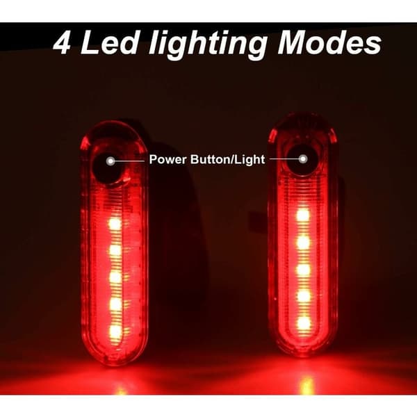 【BQ】Sykkel Baklys - 2 Stykker Baklys, USB Oppladbart COB LED Vanntett Baklys, 4 Lysmoduser for Sikkerhet og Synlighet - Perfekt