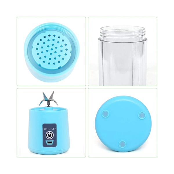 Blender, personlig storlek Blender USB Uppladdningsbar med 6 blad