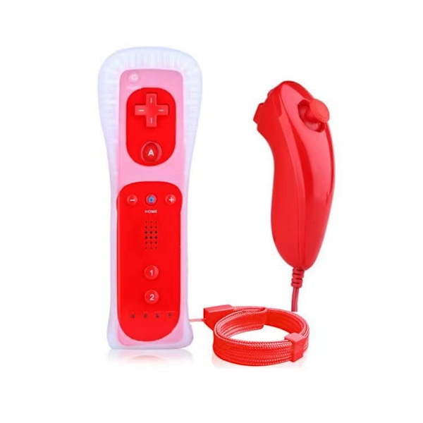 1st Fjernbetjening og Nunchuk til Wii, Plus til Wii med Motion Plus og Nunchuck