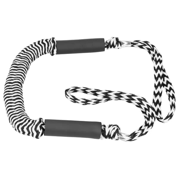 Bungee Dock Lines Elastisk Fortøyningsline Svart og Hvit Ripple