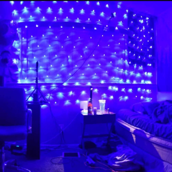 Led Net Lights Utomhus Mesh Lights, Jul Net Lights För sovrum (blå) Blå Blue