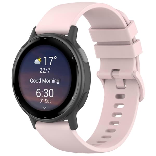 【BQ】For Garmin vivoactive 5 Silicone Strap 20mm Quick Release Replacement Band Rose Pink