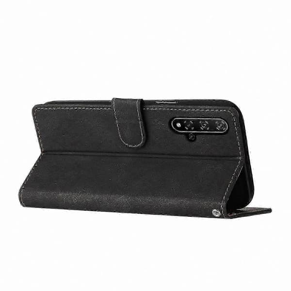 PU-læder flip-etui med kortholder til Nova 5T Black